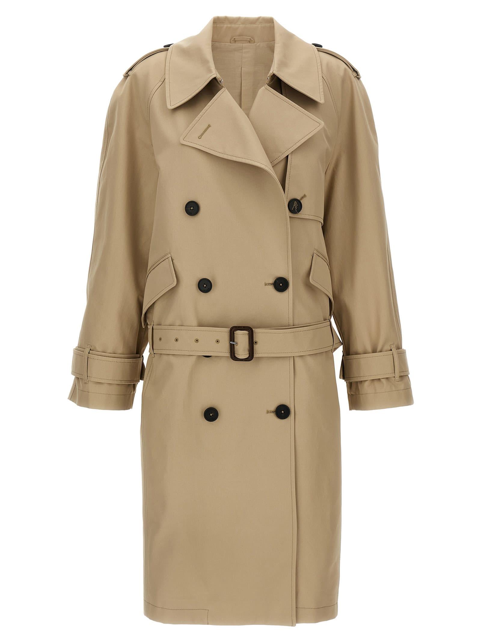 the attico cotton trench coat