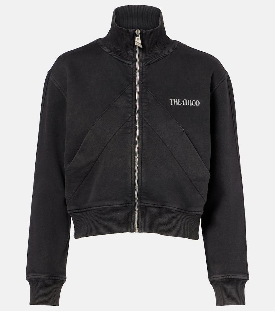 the attico cropped cotton sweatshirt