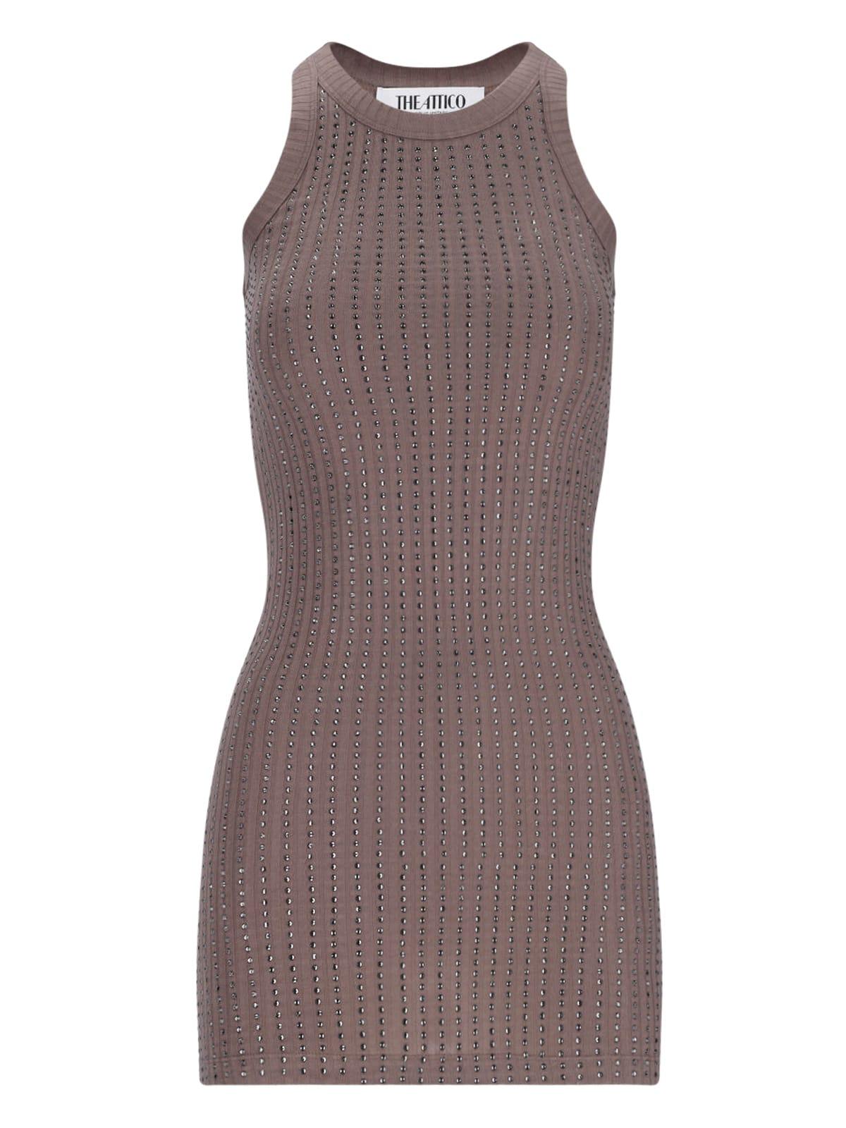 the attico crystal mini dress