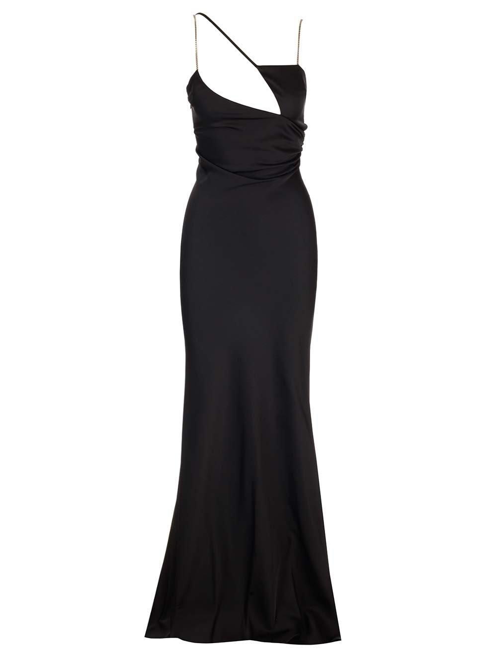 the attico cut-out detailed flared sleeveless dress