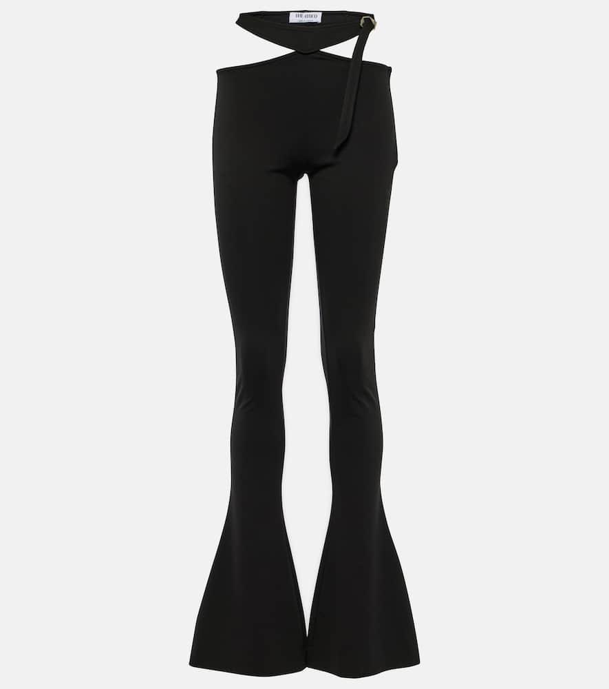 the attico cutout jersey flared pants
