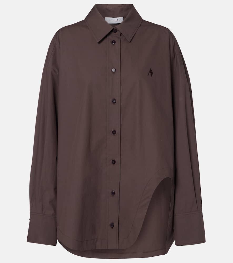 the attico diana oversized cotton poplin shirt
