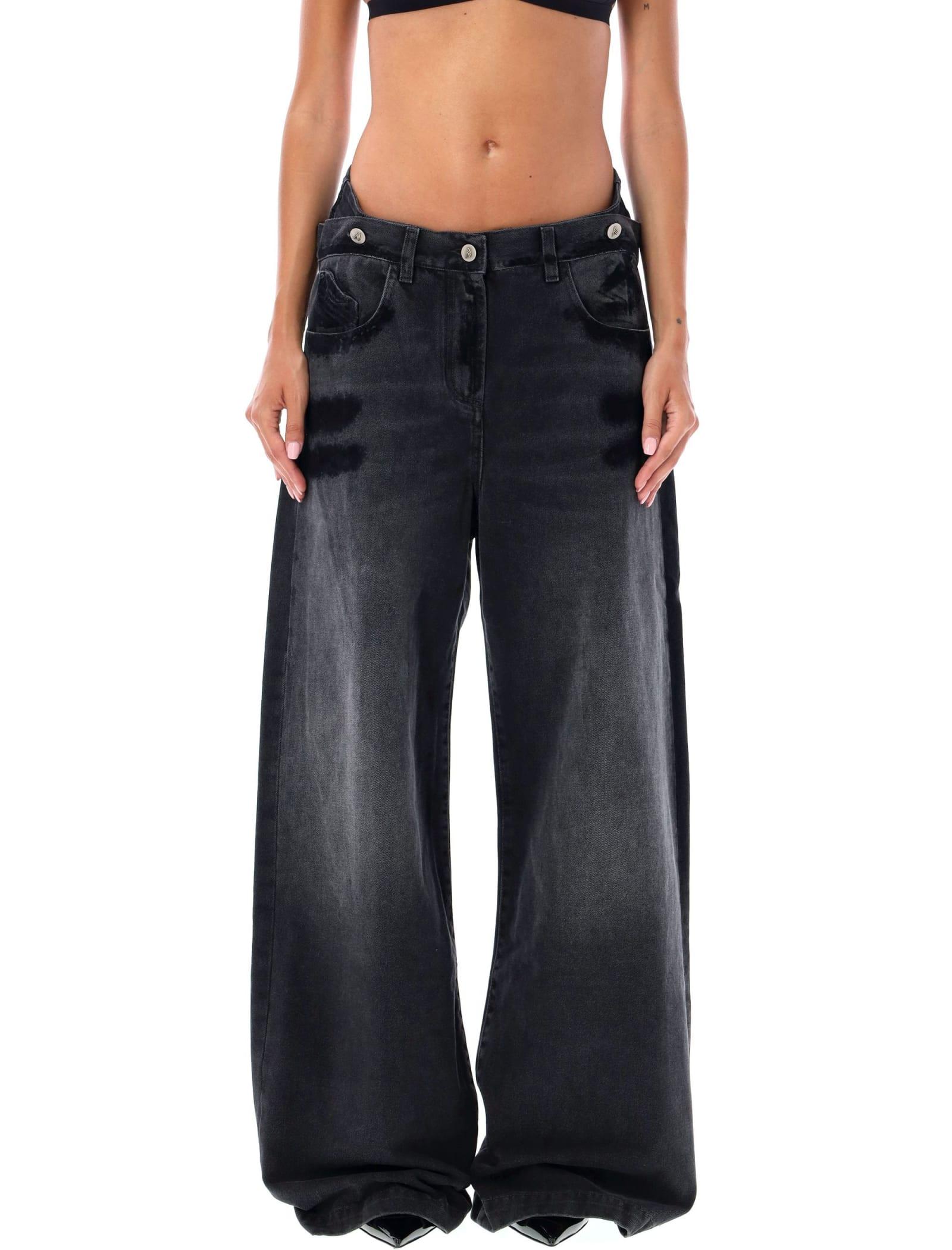 the attico double waist jeans