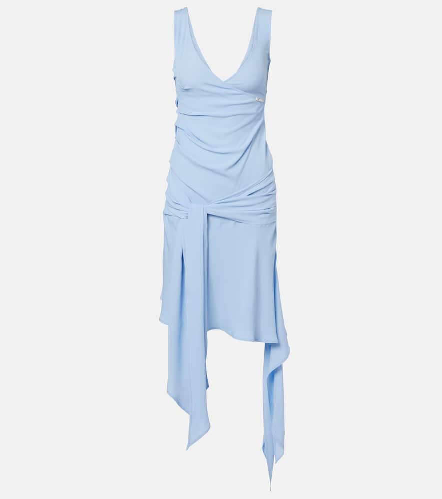 the attico draped crêpe minidress
