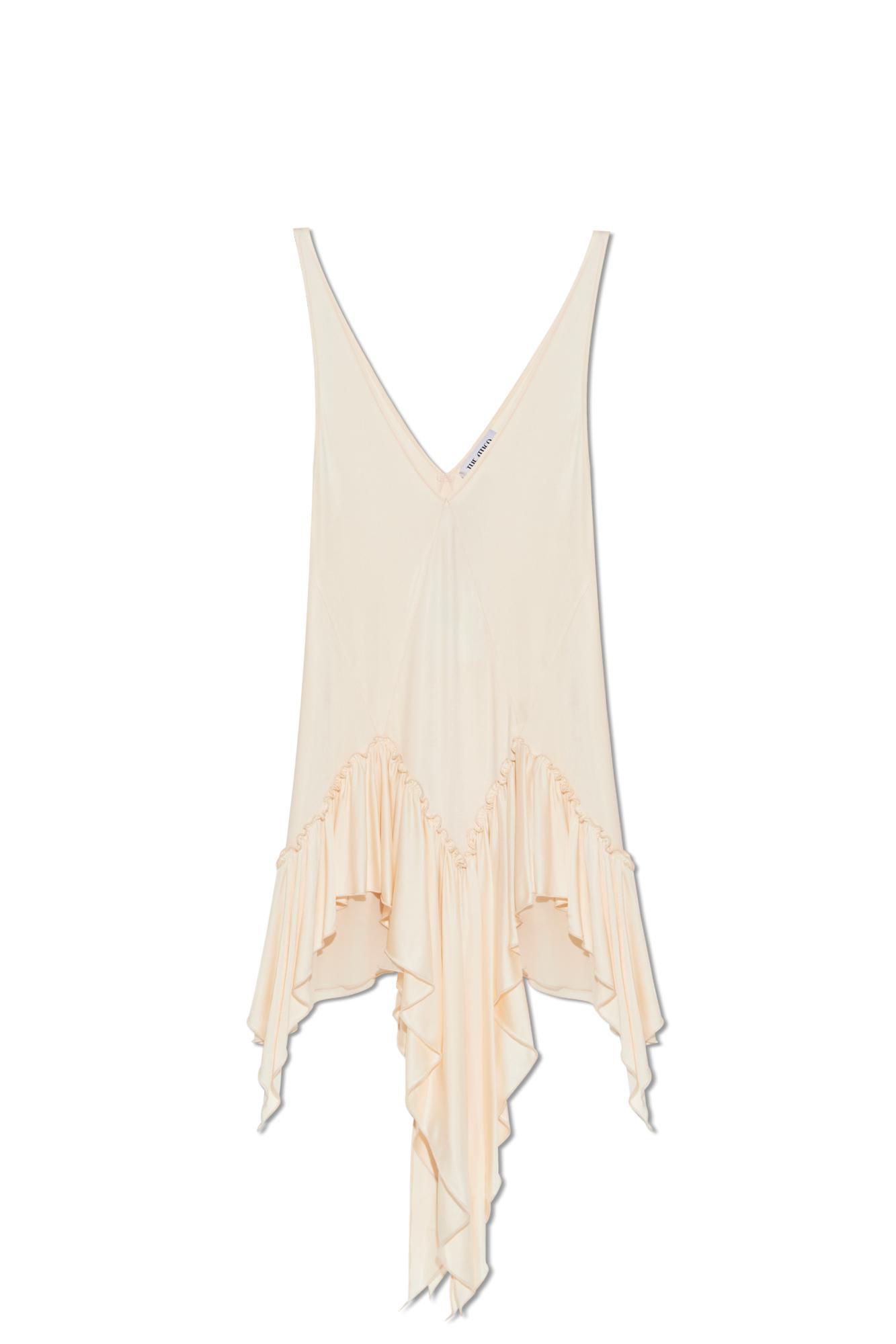 the attico dress with ruffles