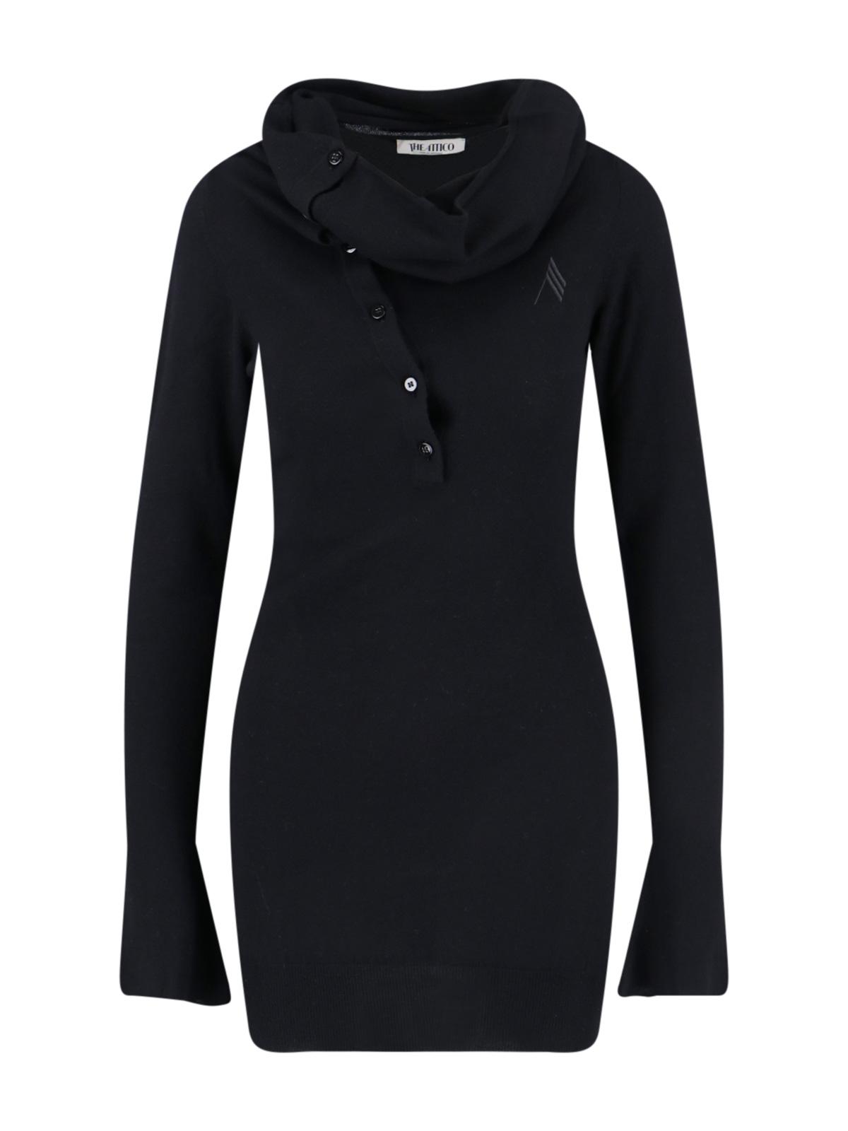 the attico dresses black wool - women