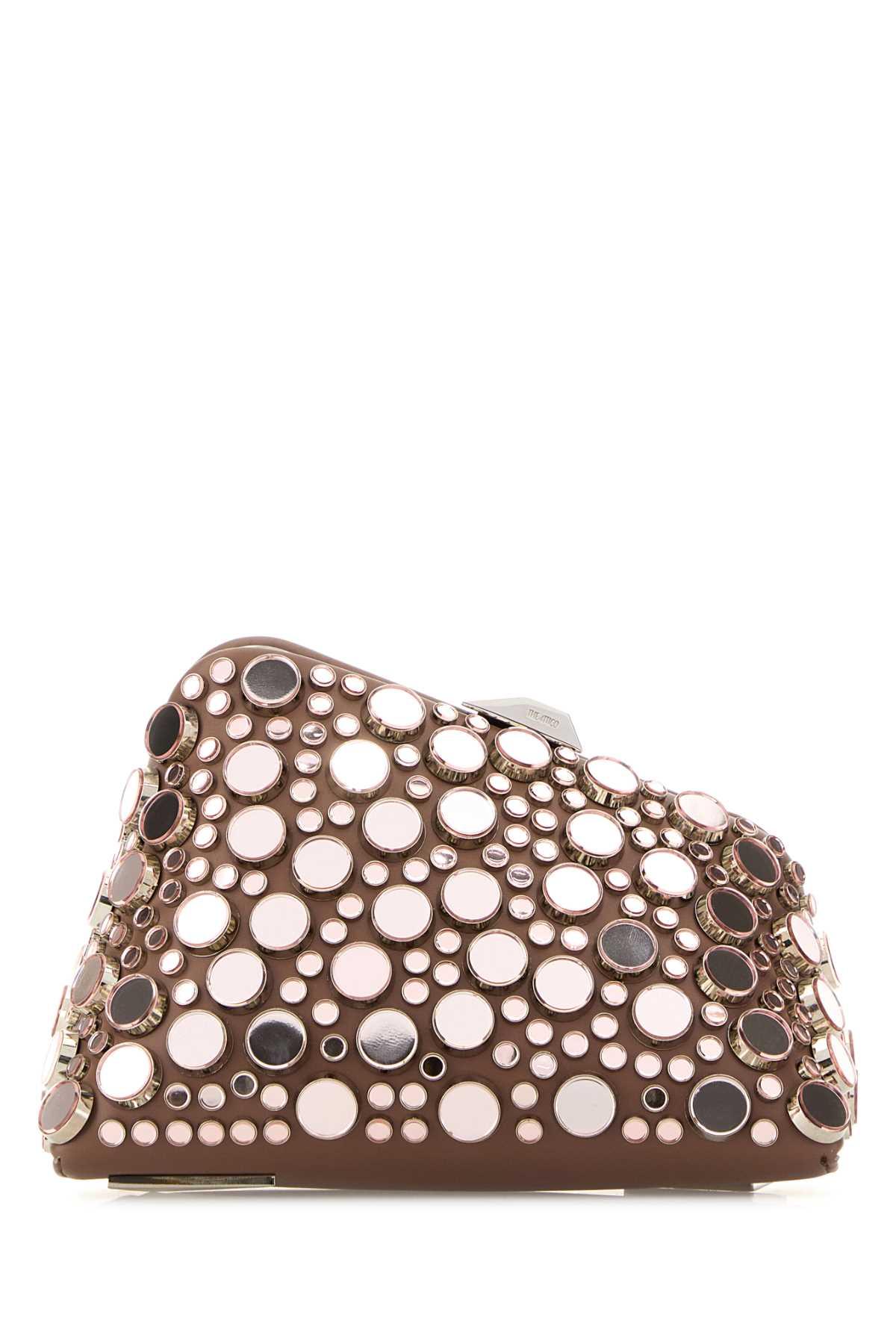 the attico embellished leather midnight clutch