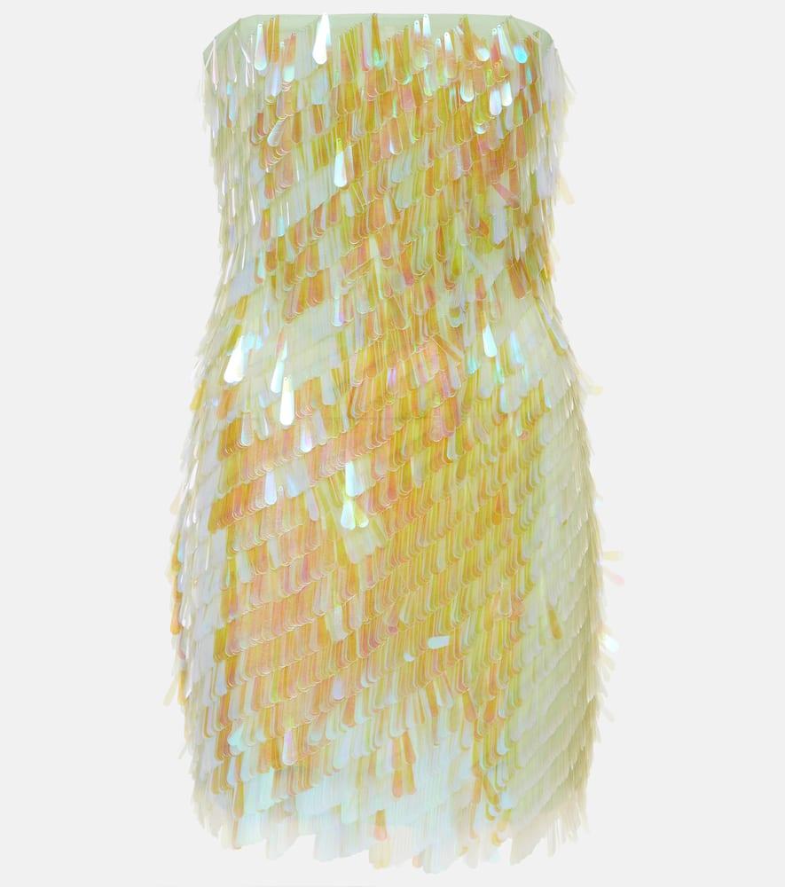the attico embellished silk minidress