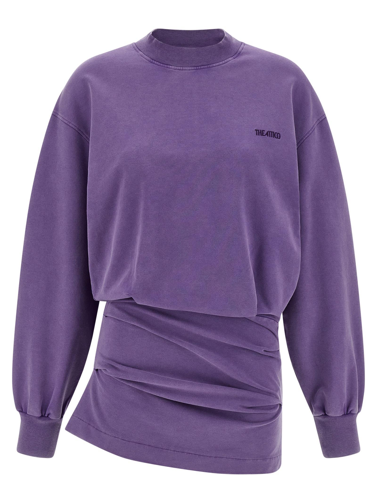 the attico faded sweatshirt dress