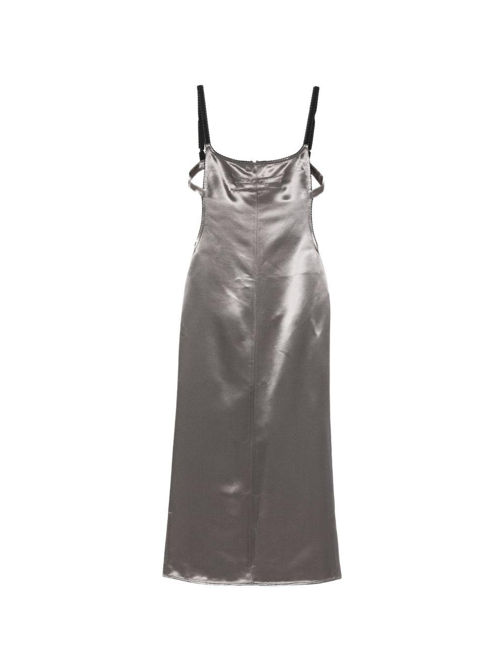 the attico fashion dresses grey viscose - women