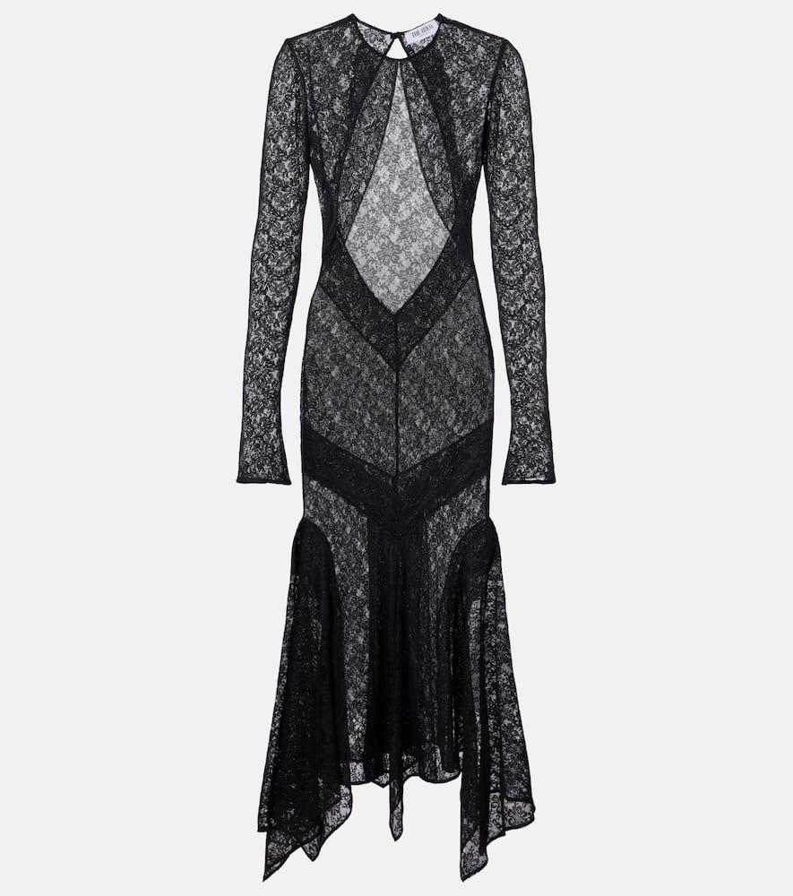 the attico floral lace cocktail dress