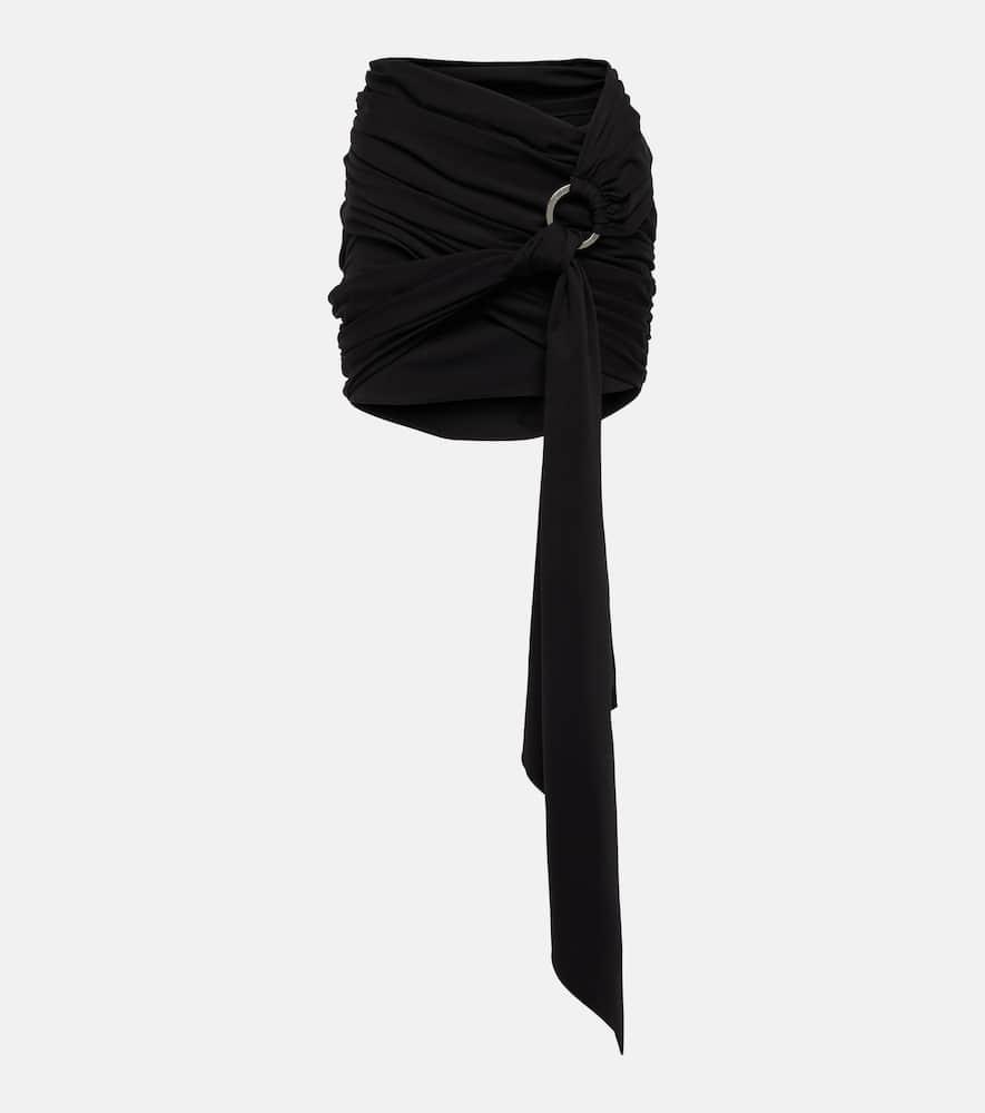 the attico fran technical jersey miniskirt