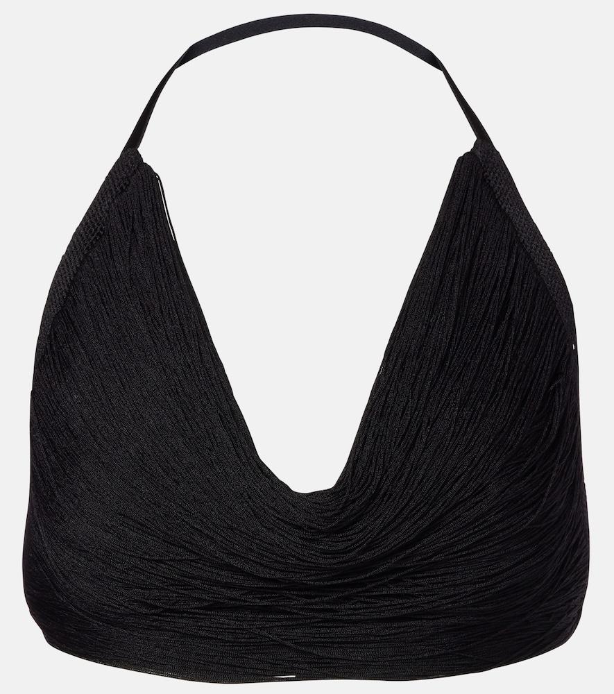 the attico fringed halterneck bralette