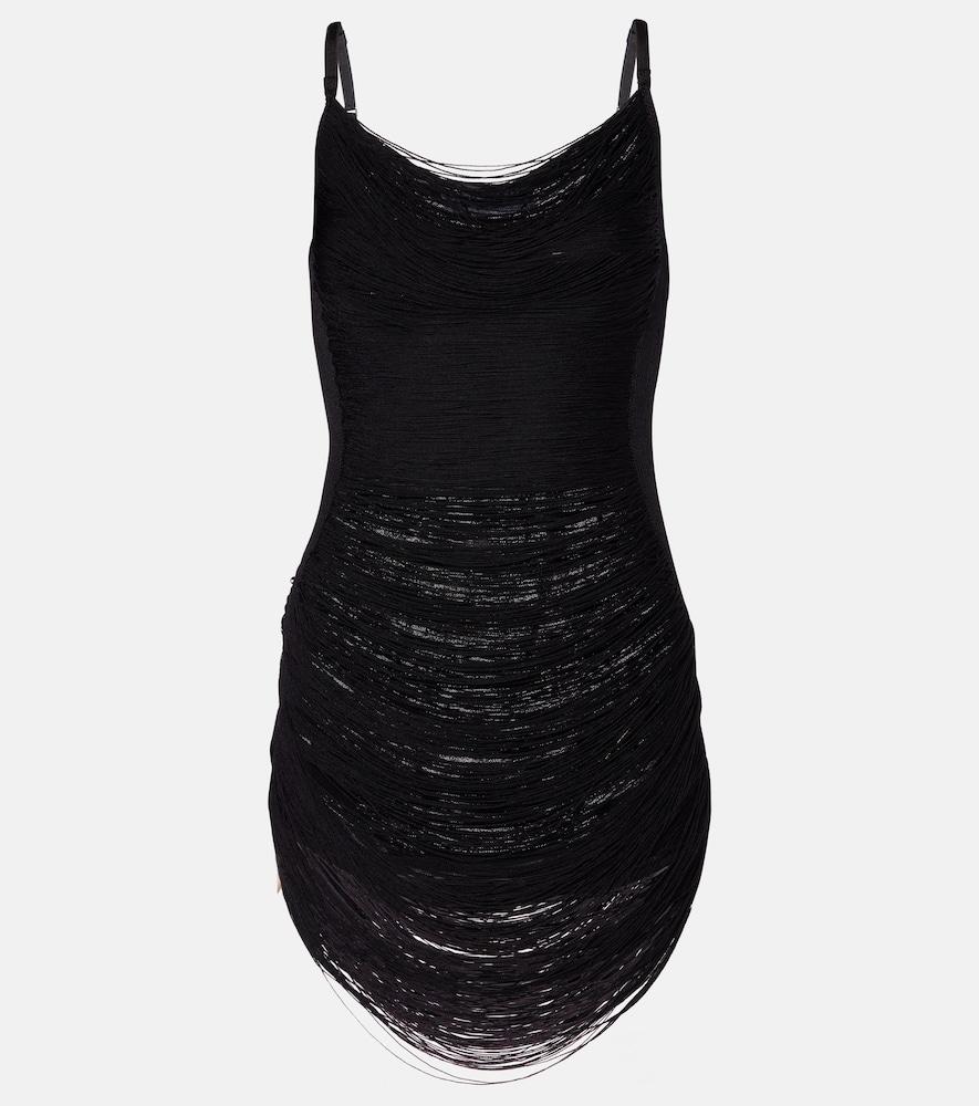the attico fringed minidress