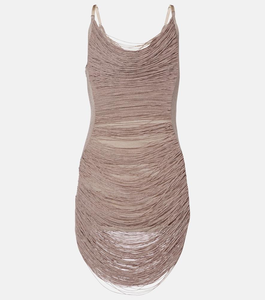 the attico fringed minidress