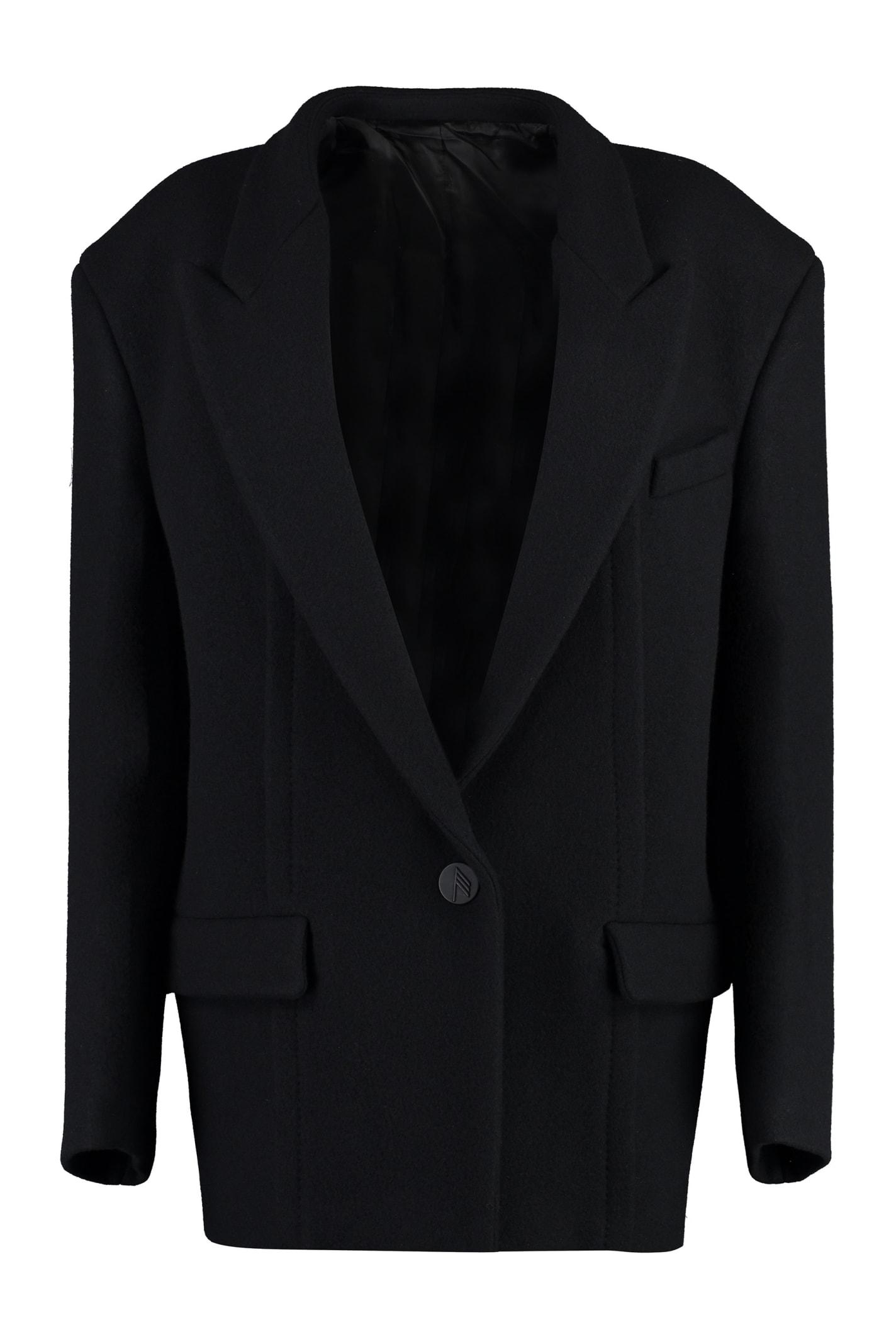 the attico glen short wool coat