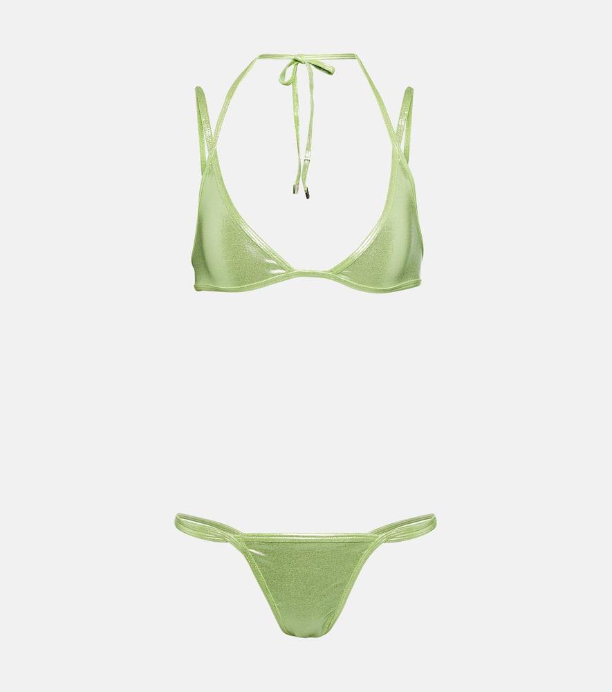 the attico halterneck bikini top
