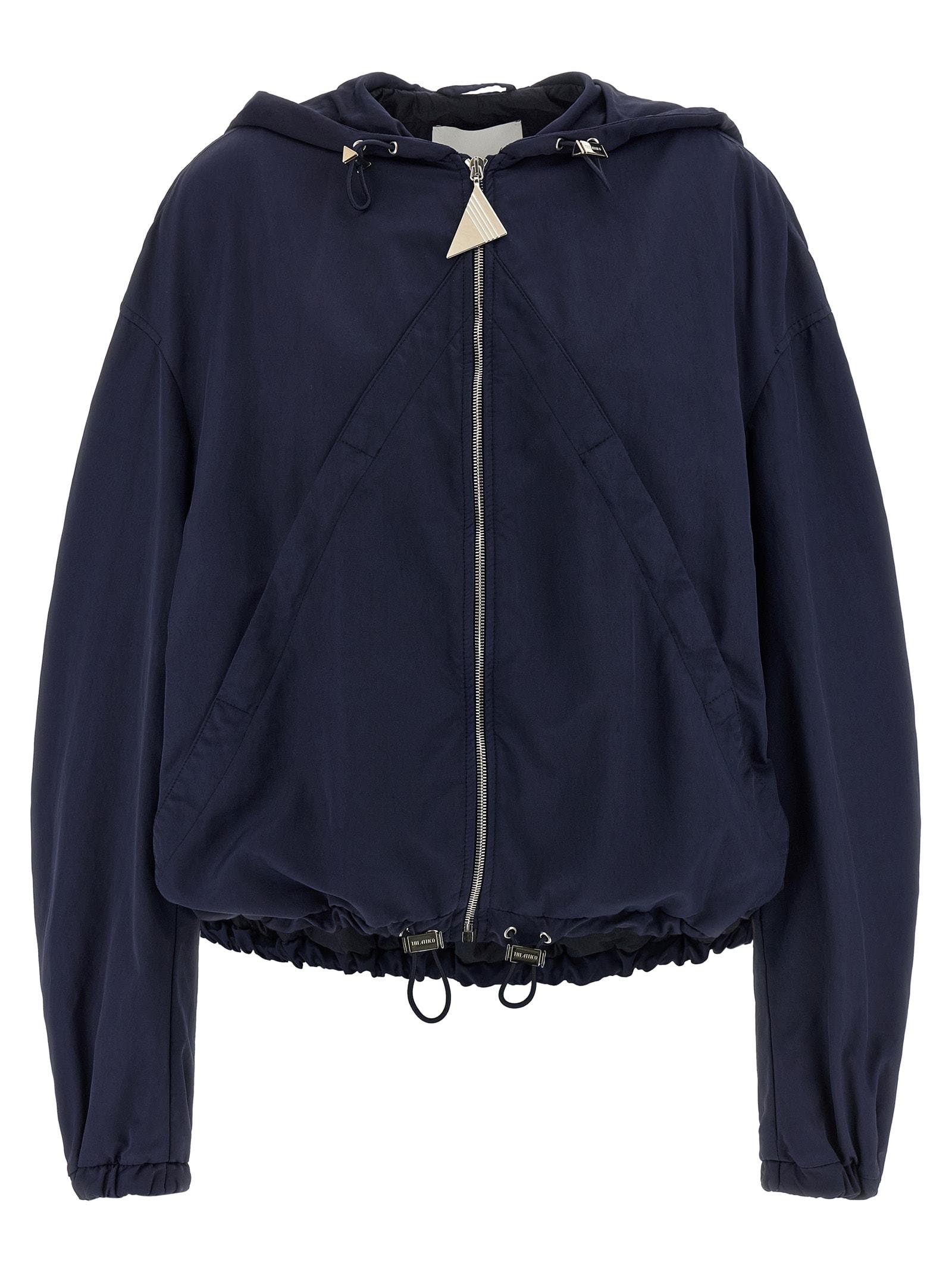 the attico hooded bomber jacket