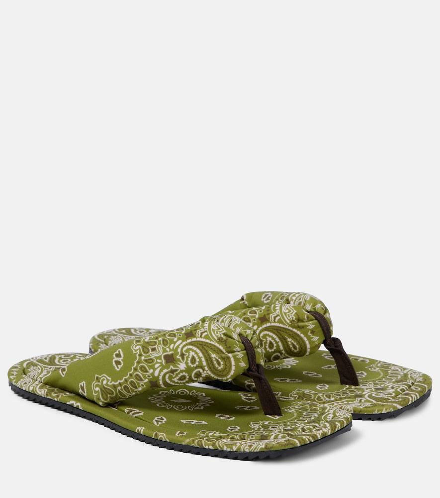 the attico indie bandana printed thong sandals