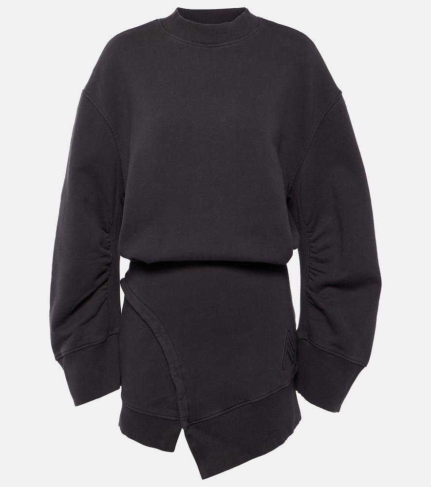 the attico ivory cotton jersey sweatshirt dress