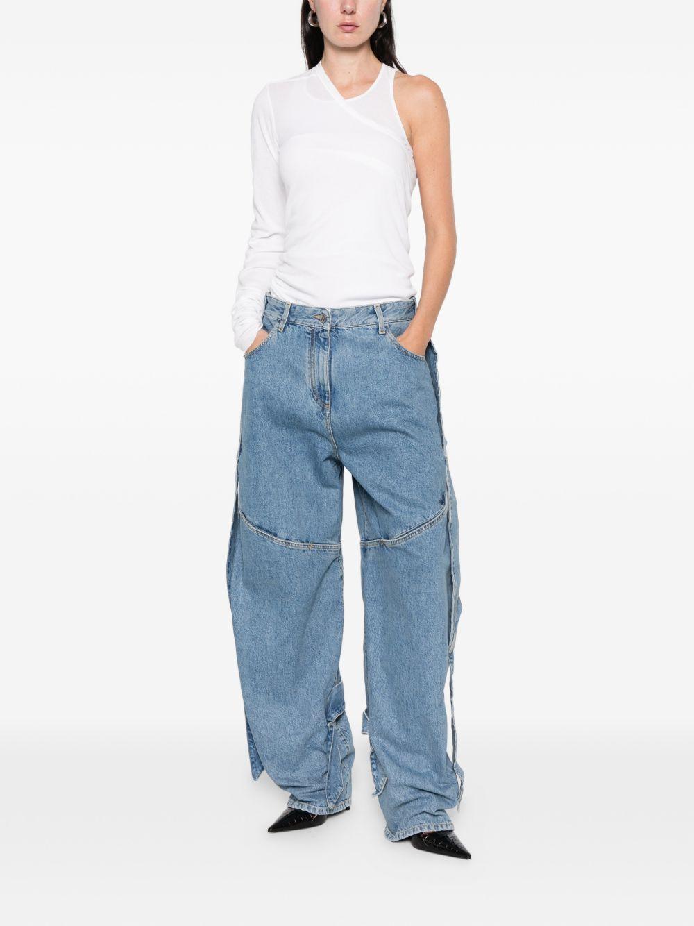 the attico jeans clear blue cotton - women