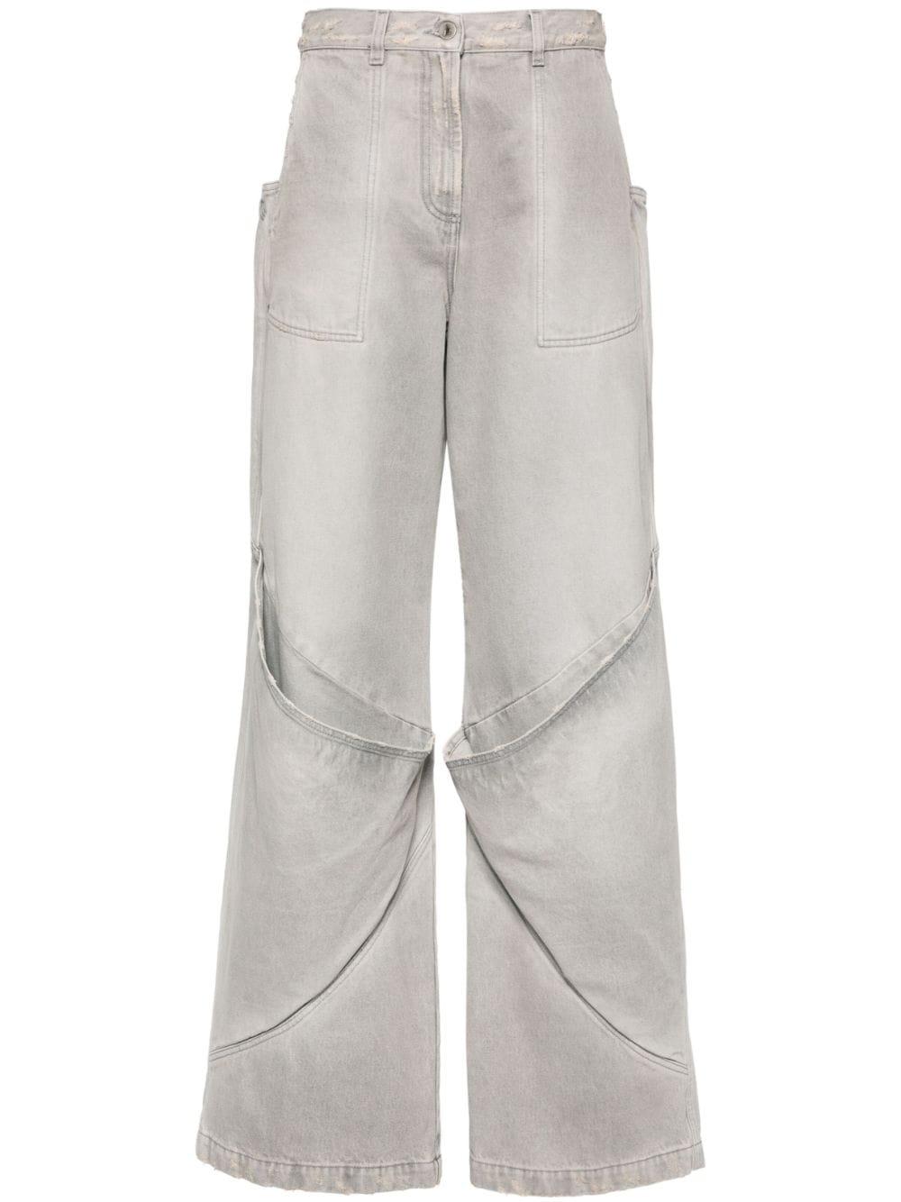 the attico jeans grey outer: cotton - women