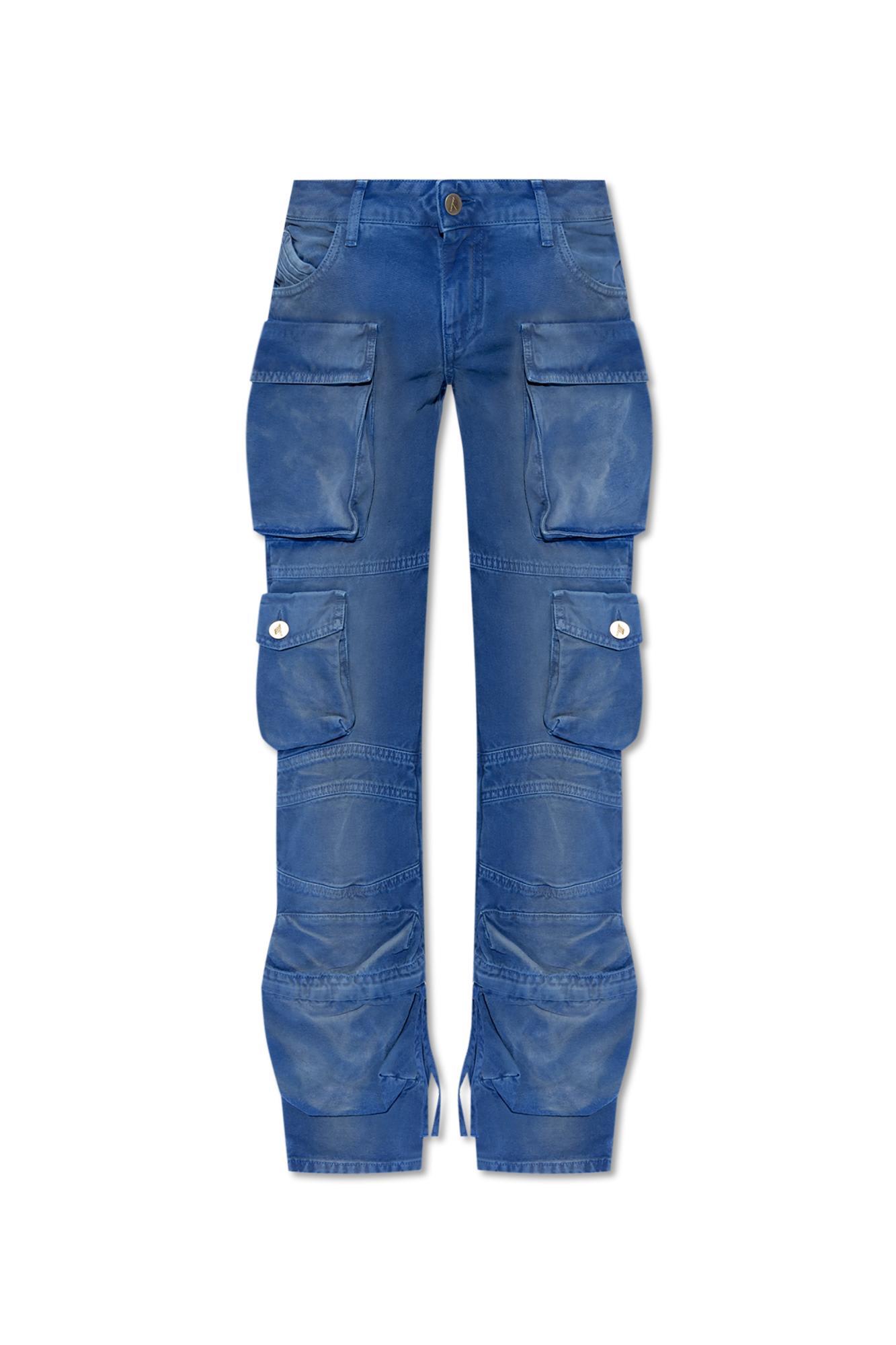the attico jeans with logo