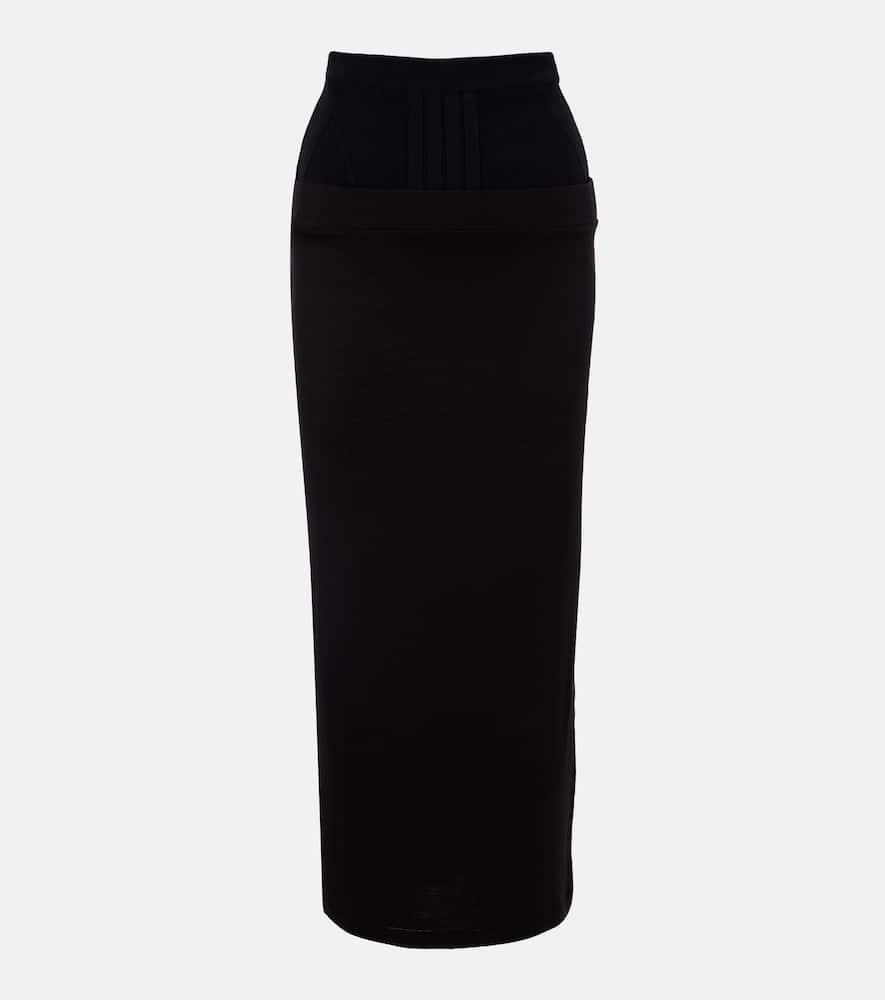 the attico jersey midi skirt
