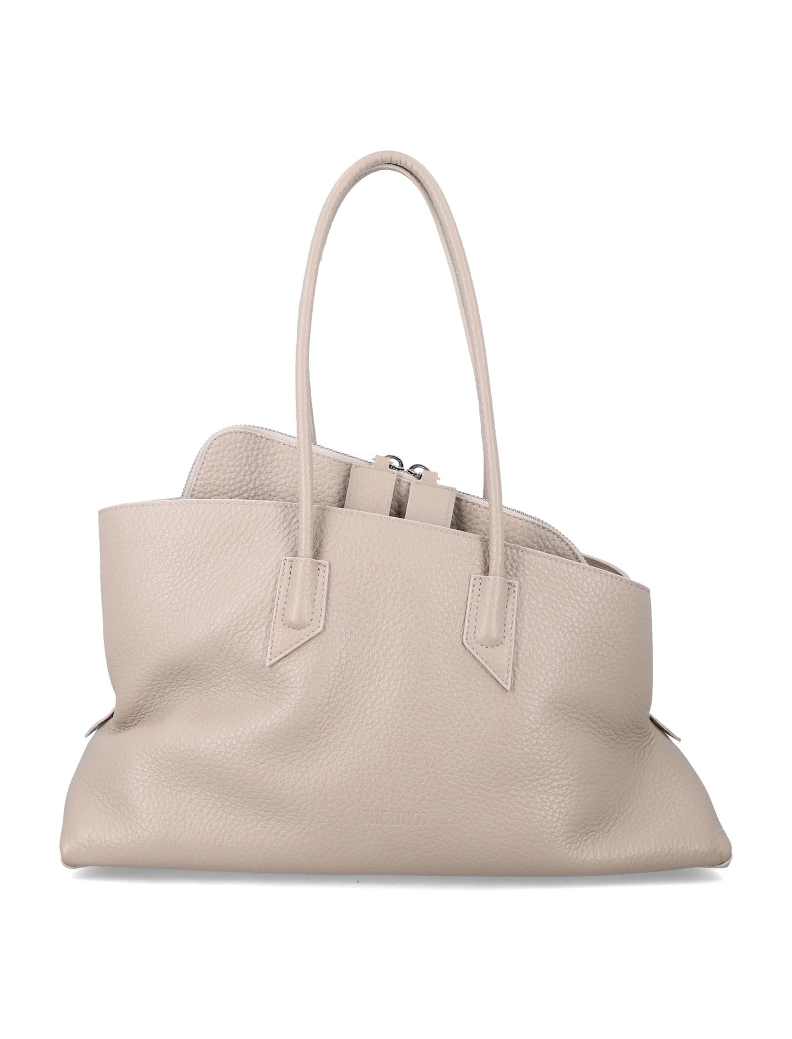 the attico la passeggiata medium grainy leather tote