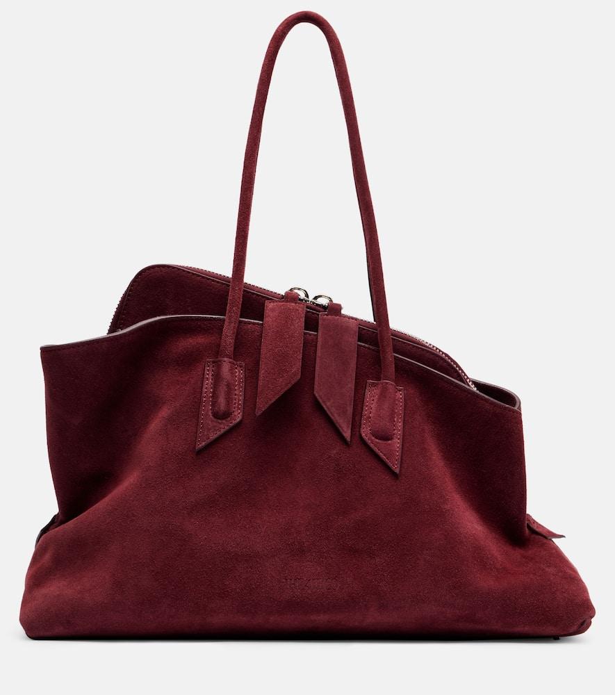 the attico la passeggiata medium suede tote bag