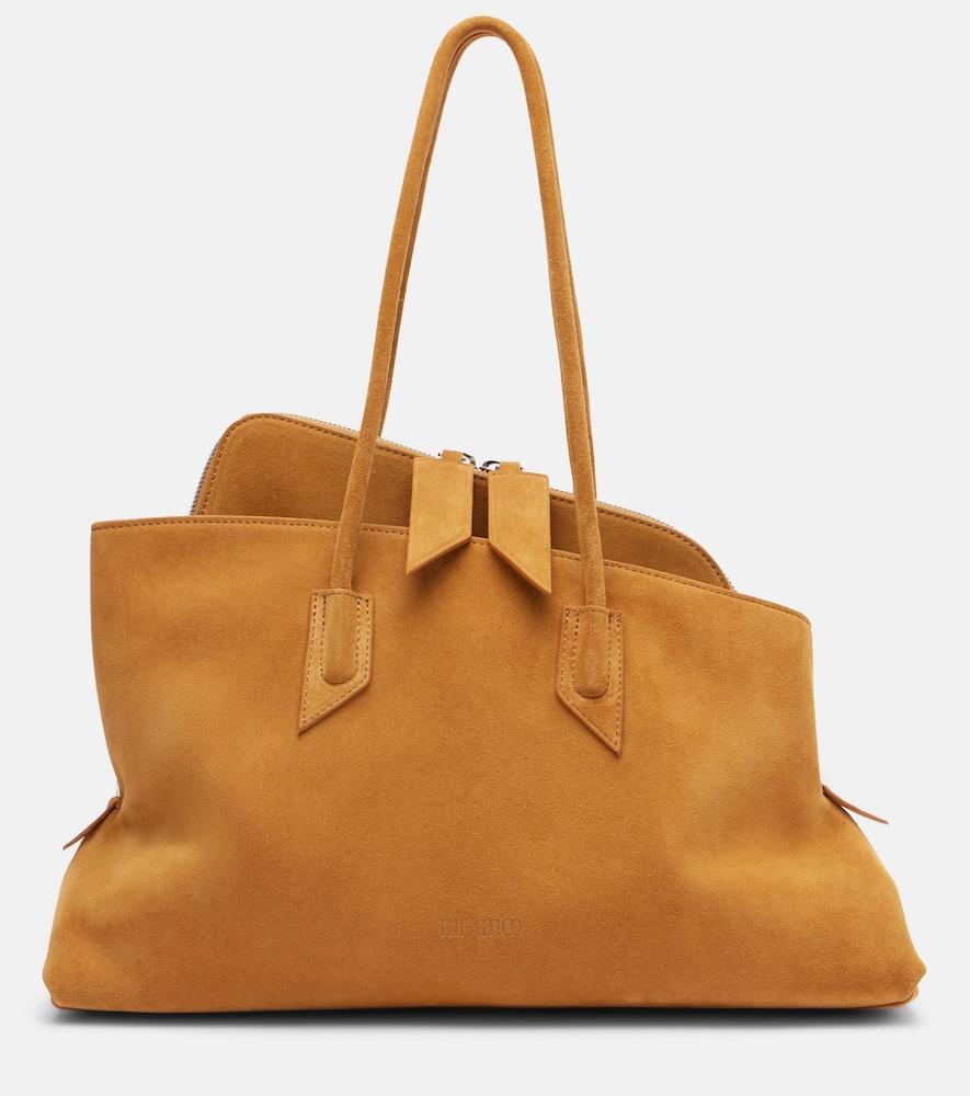 the attico la passeggiata medium suede tote bag