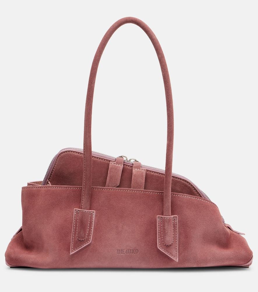 the attico la passeggiata small suede tote bag