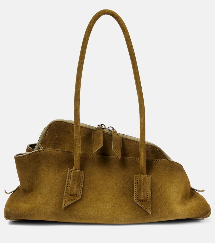 the attico la passeggiata small suede tote bag