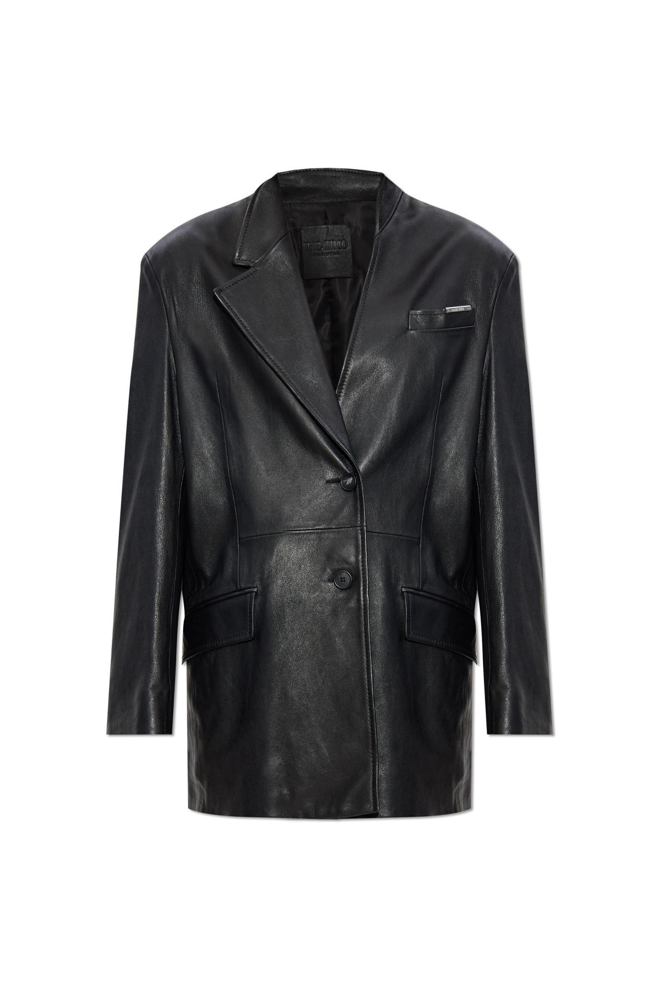 the attico leather jacket