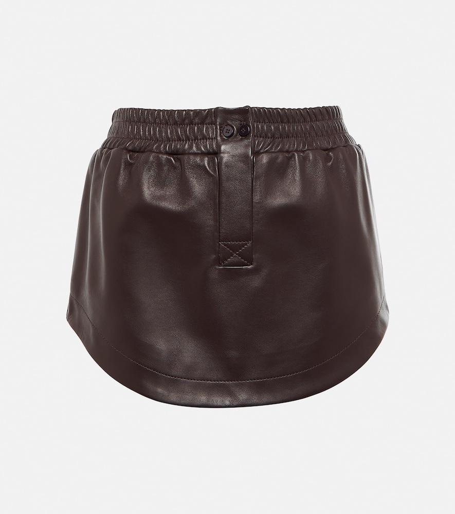 the attico leather miniskirt