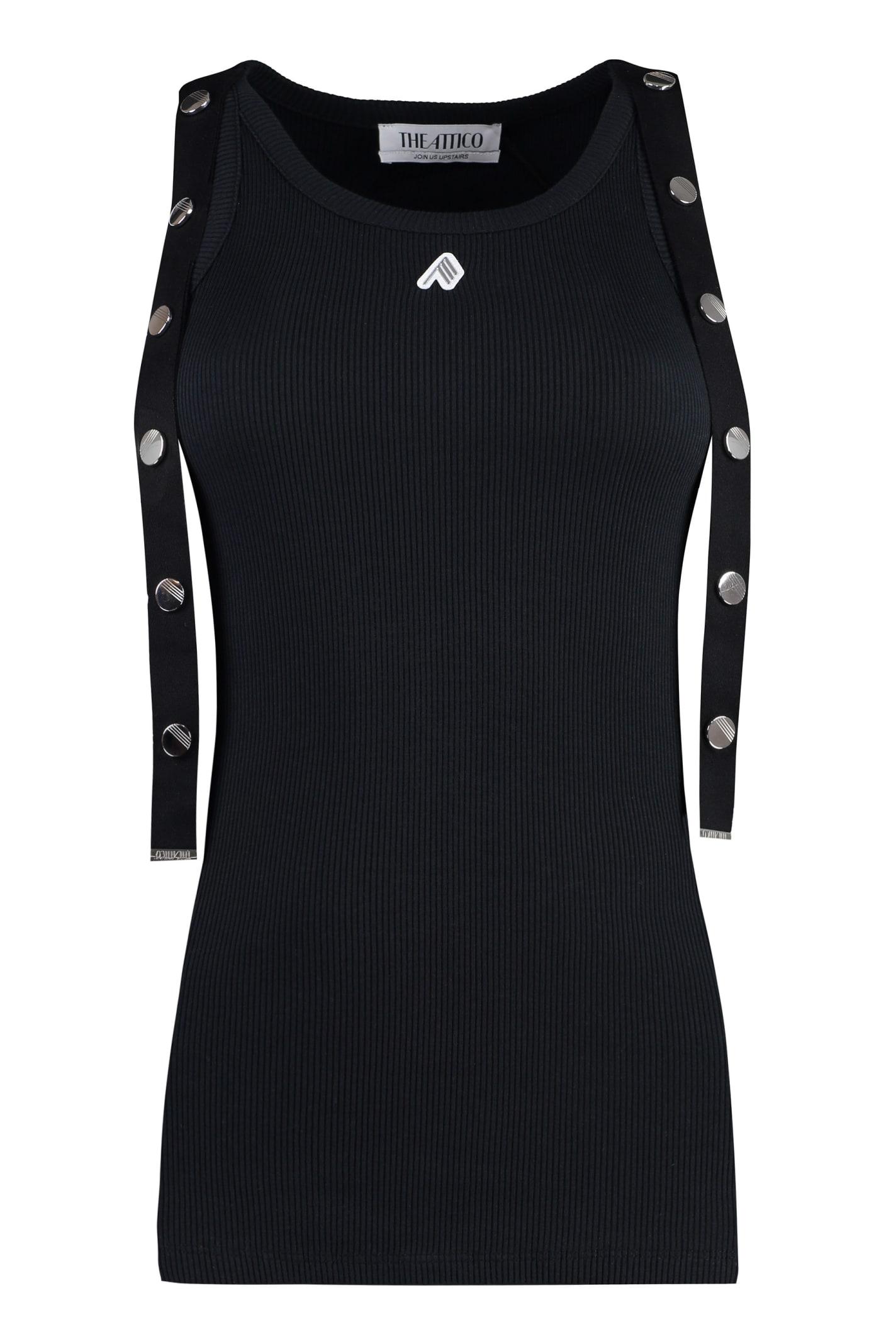 the attico logo cotton tank top