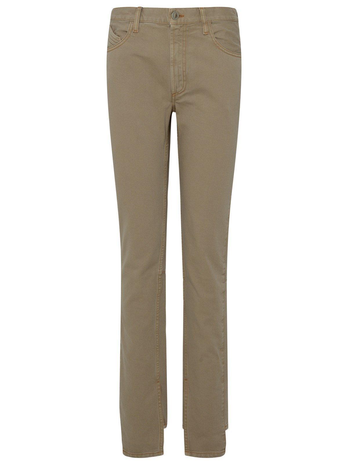 the attico logo embroidered skinny fit jeans