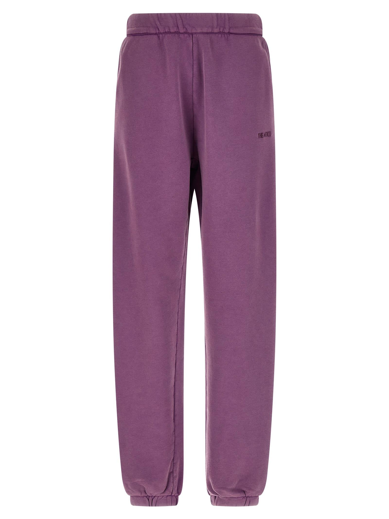 the attico logo embroidery joggers