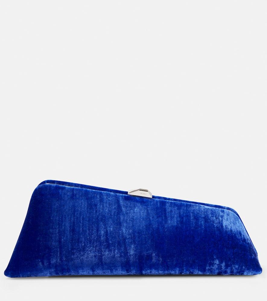 the attico long night velvet clutch