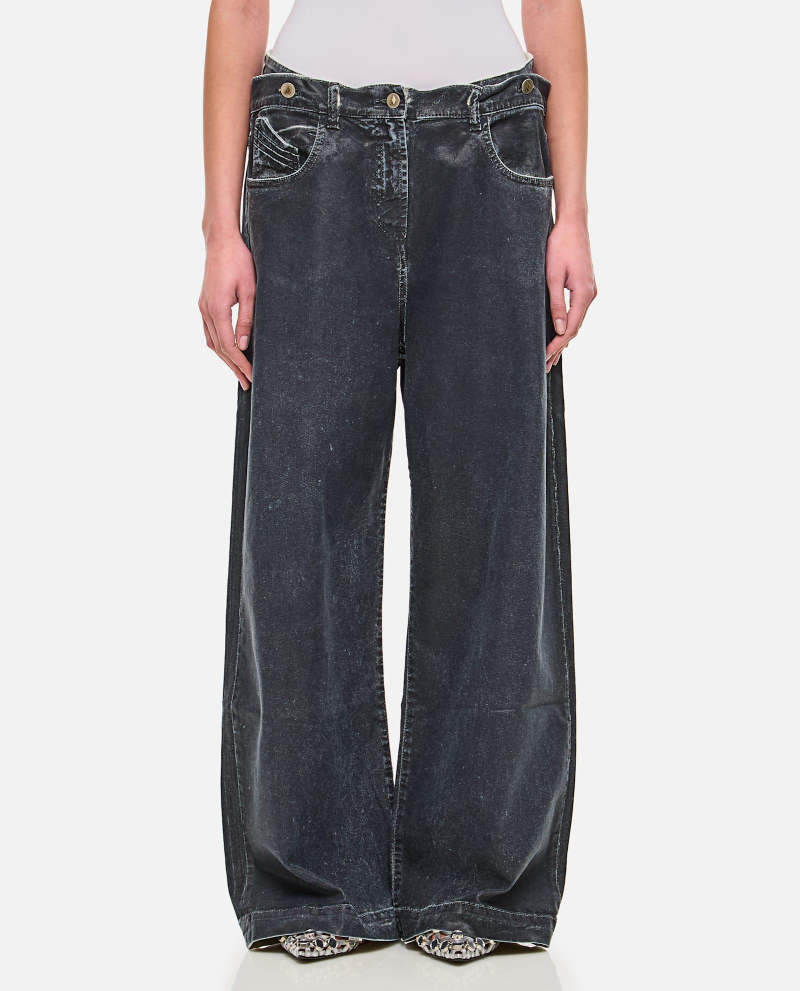 the attico mat coated canvas long pant