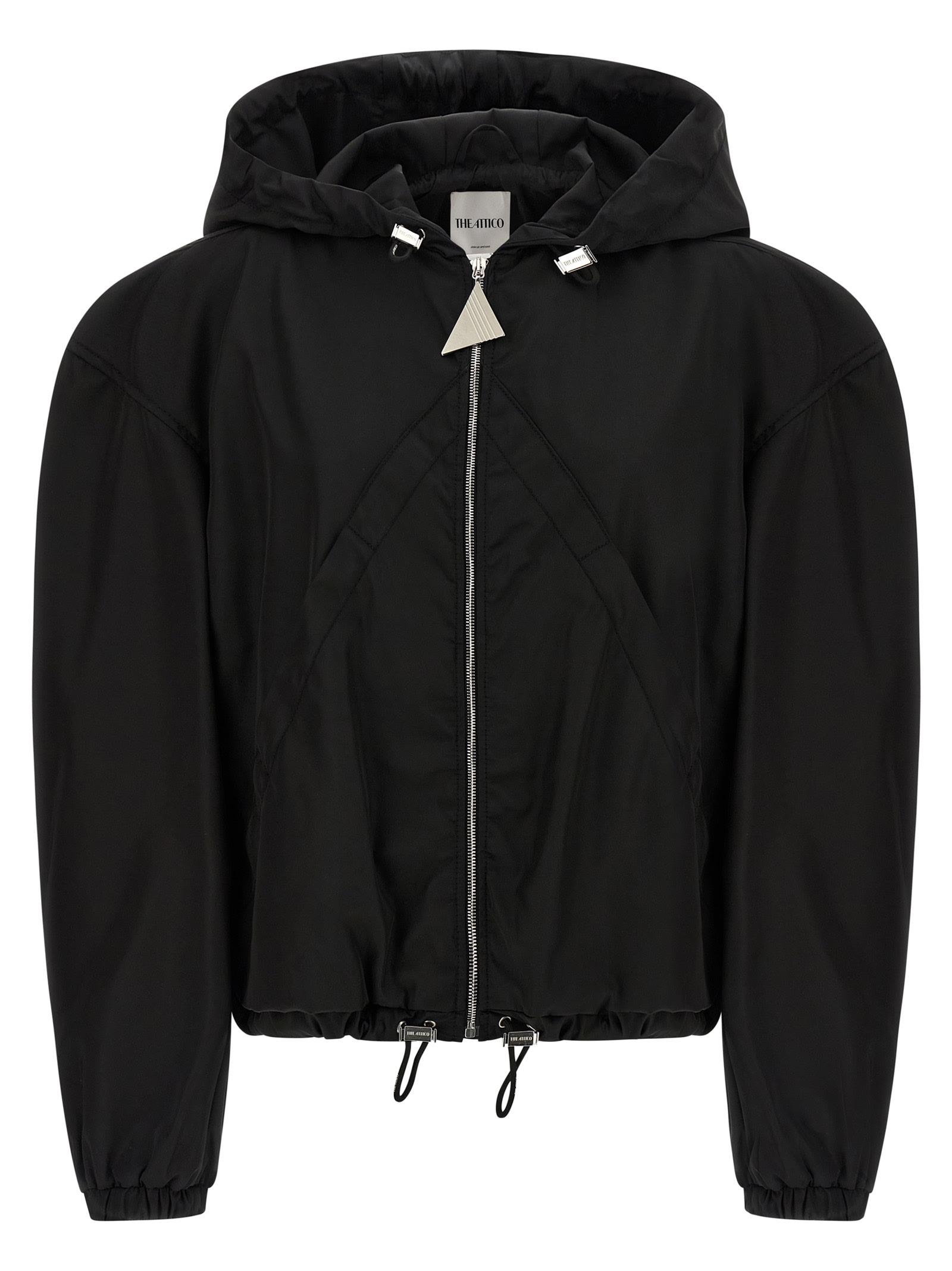 the attico maxi hood bomber jacket