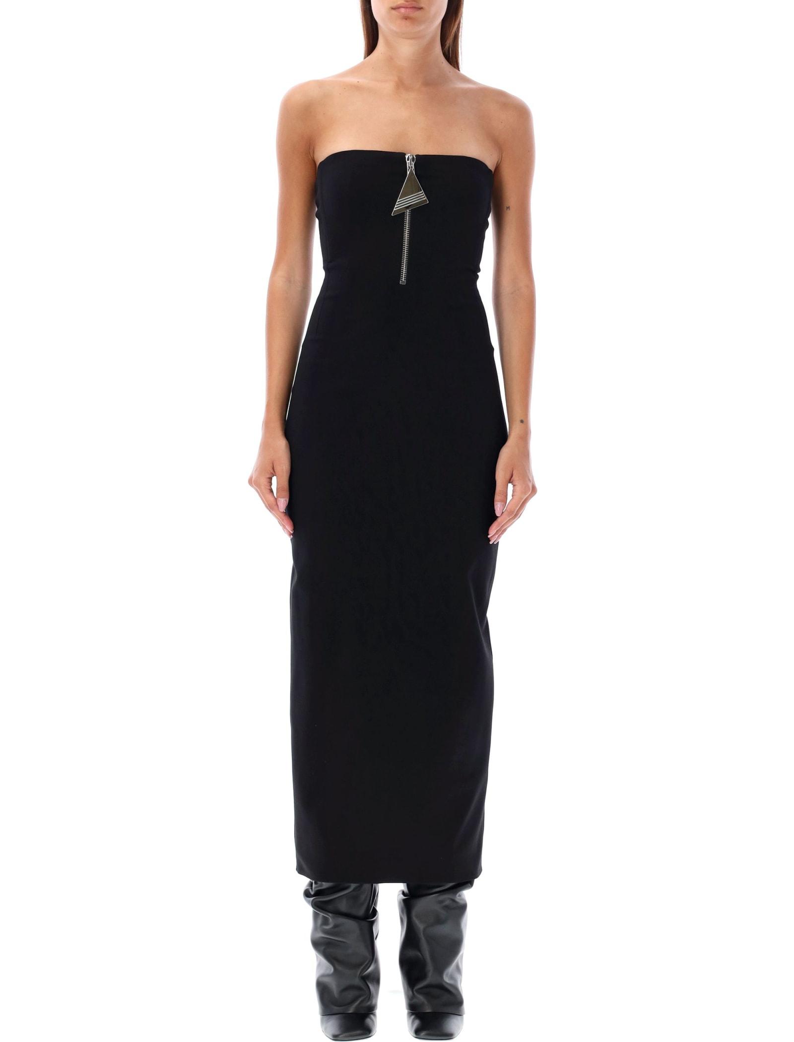 the attico midi dress bustier big zip