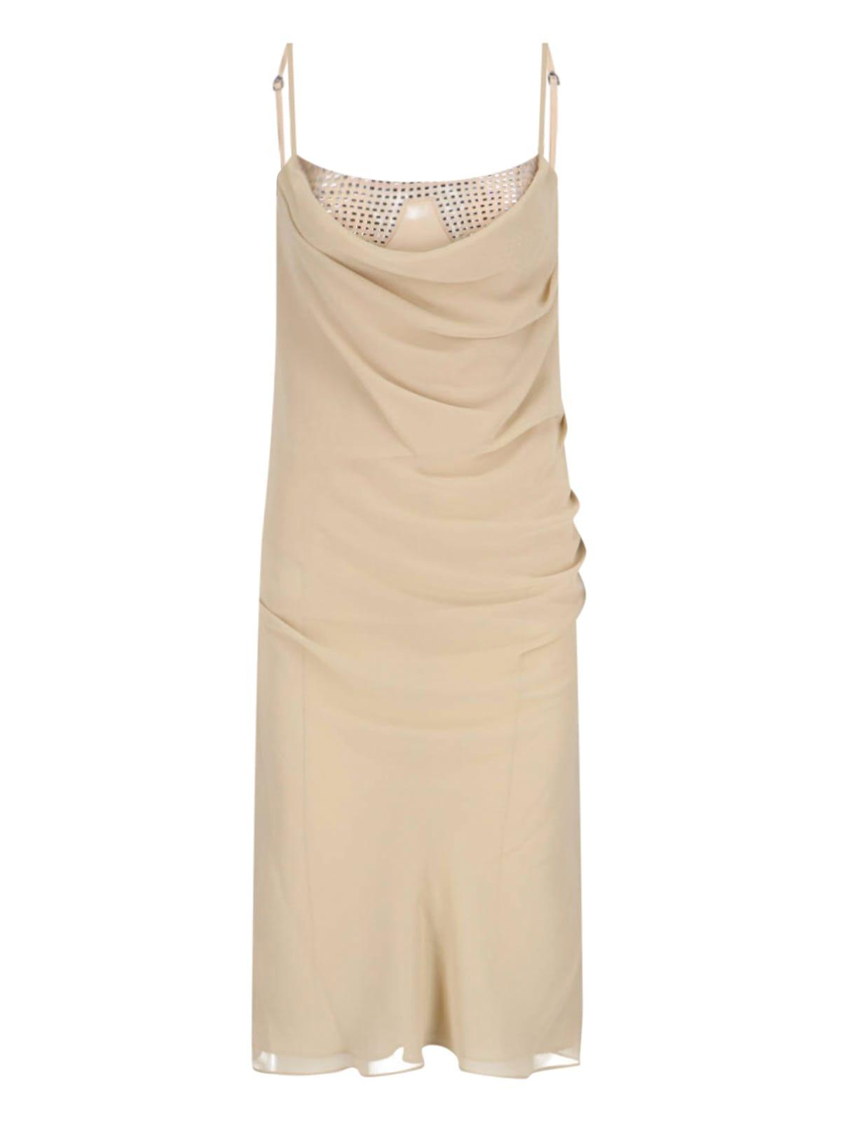 the attico midi dress with rhinestones
