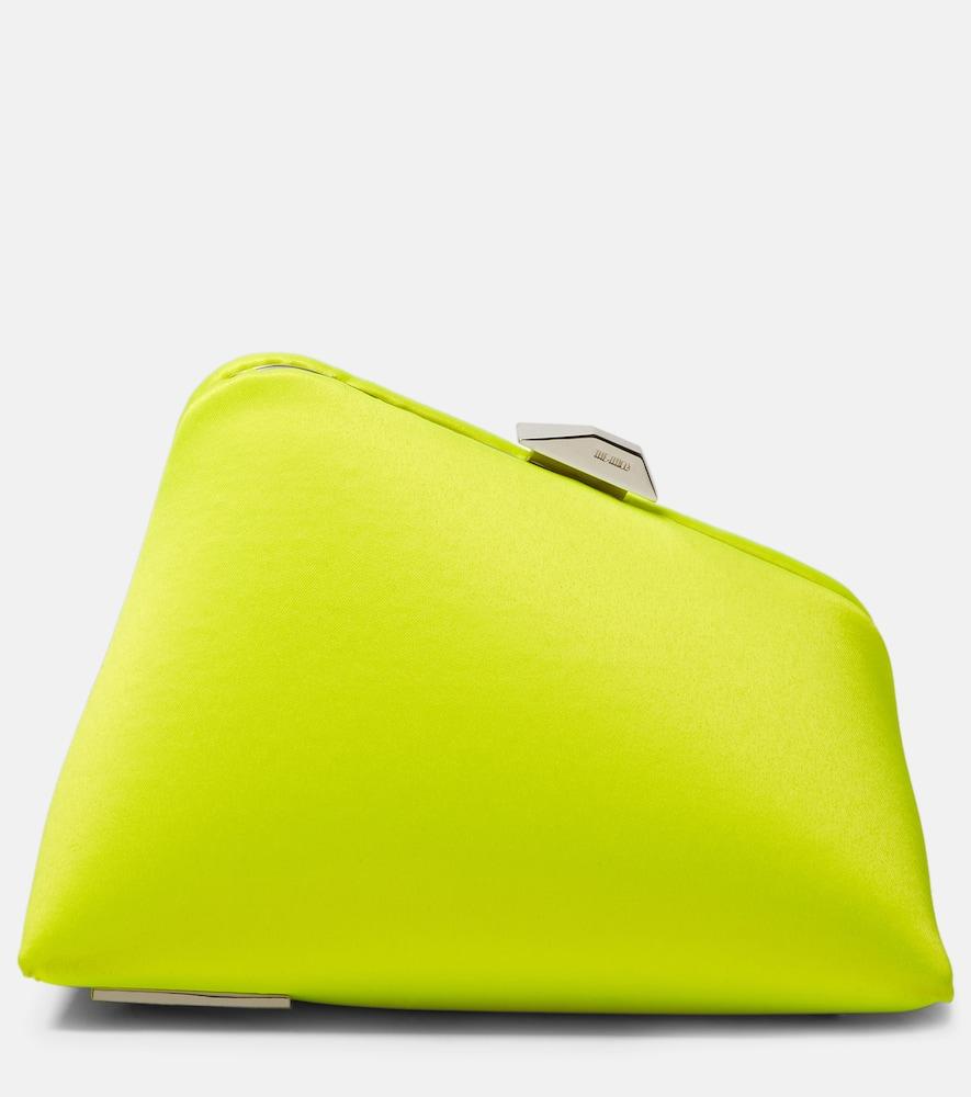 the attico midnight satin clutch