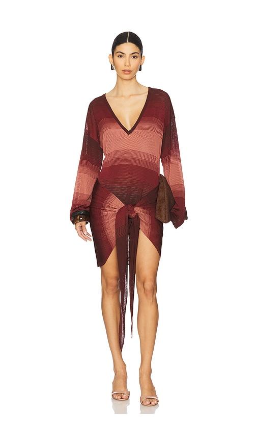 the attico mini dress in pink.