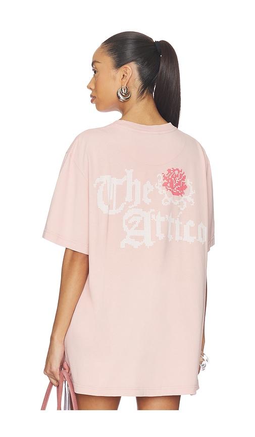 the attico oversized t-shirt in rose.