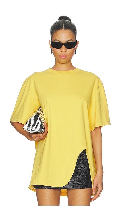 the attico oversized t-shirt in yellow.