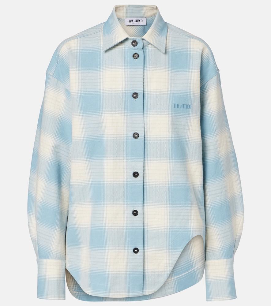 the attico plaid cotton and wool shirt