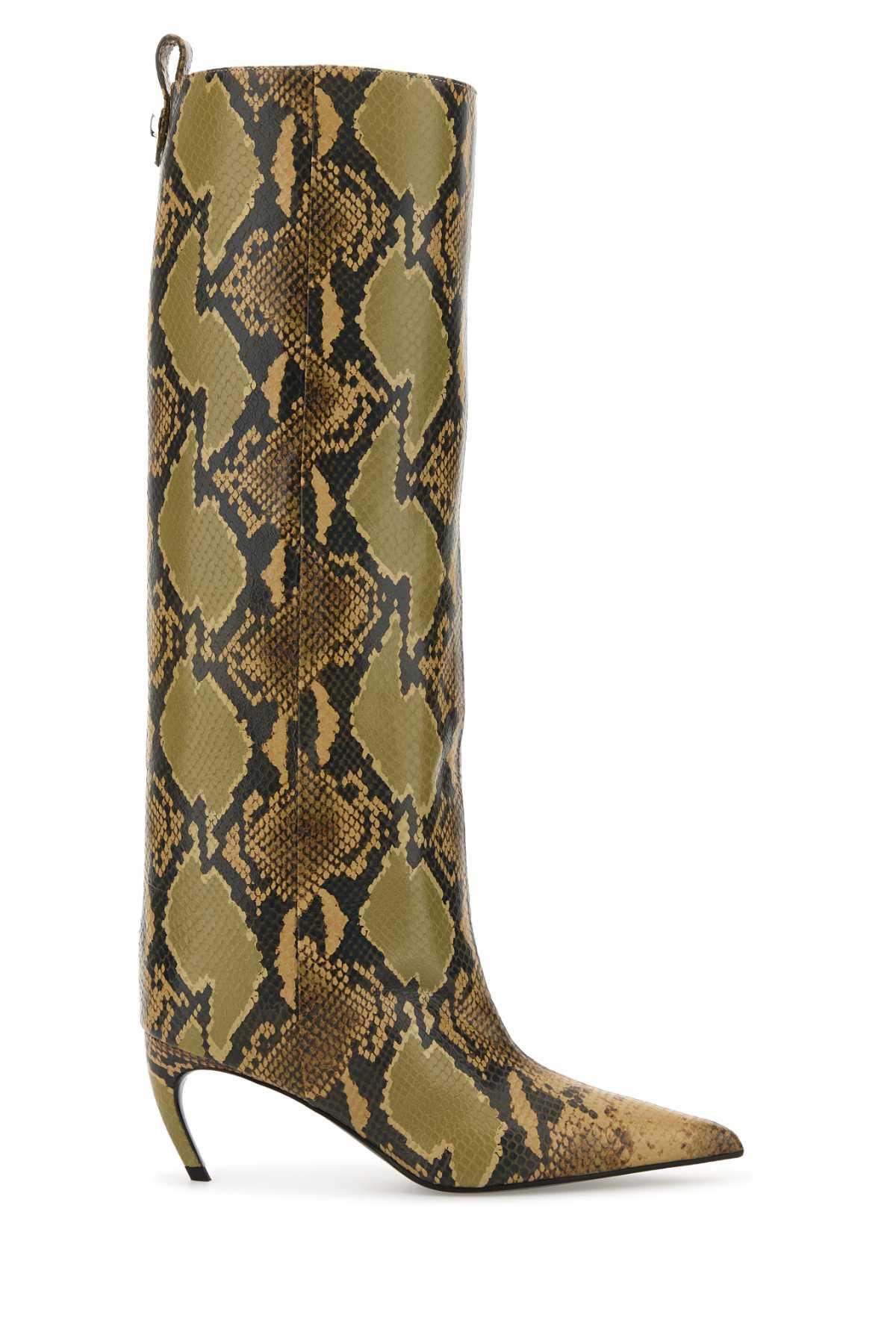 the attico printed leather lea boots
