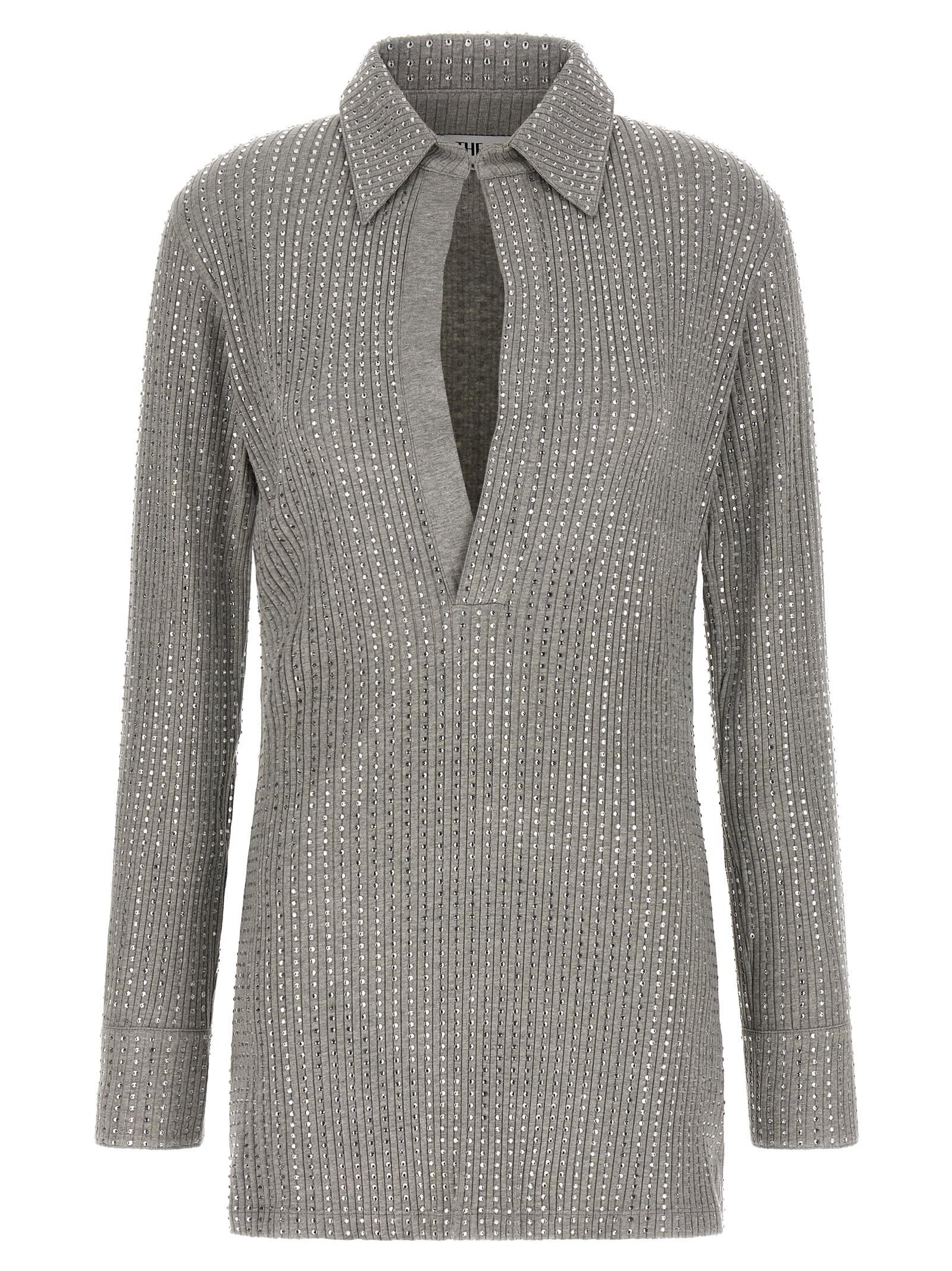 the attico rhinestone dress